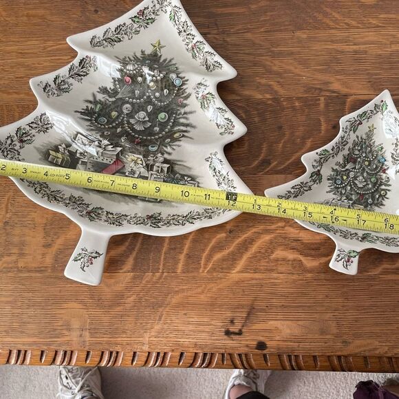 Johnson Bros Vintage Christmas Tree Platters x 2 - Picture 11 of 14